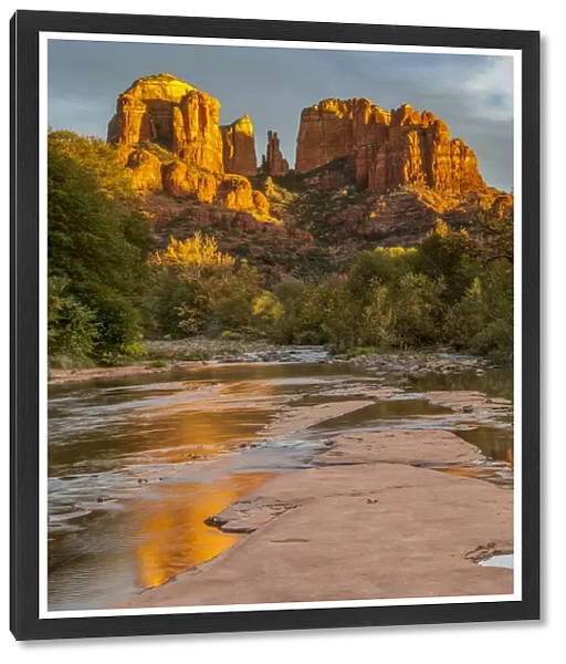 Landscape with Cathedral Rock in Coconino National Forest, Sedona, Yavapai County, Arizona, USA