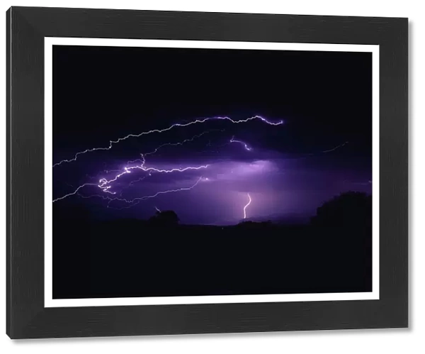 Evening Electrical Storm and Fork Lightning