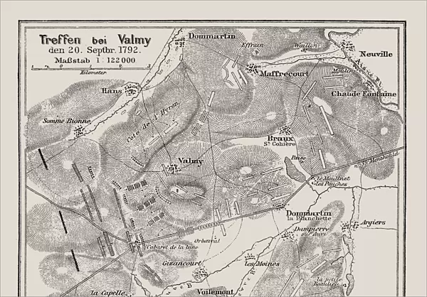 Map of Battle at Valmy 20. 9. 1792