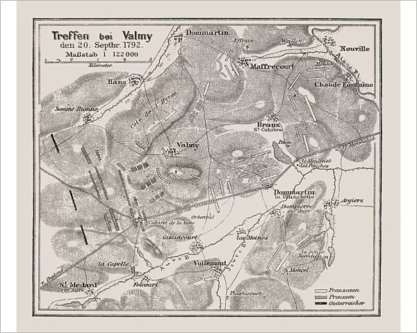 Map of Battle at Valmy 20. 9. 1792