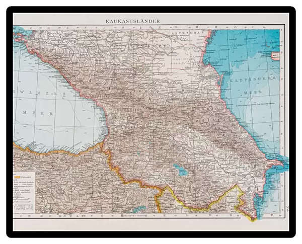Map of the Caucasus lands 1896