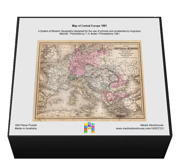 Map of Central Europe 1881