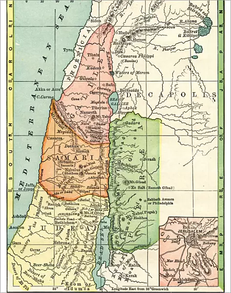 Map of Palestine 1889
