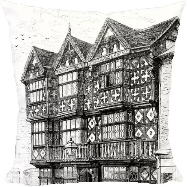 The Feathers Hotel, Ludlow (Victorian engraving)