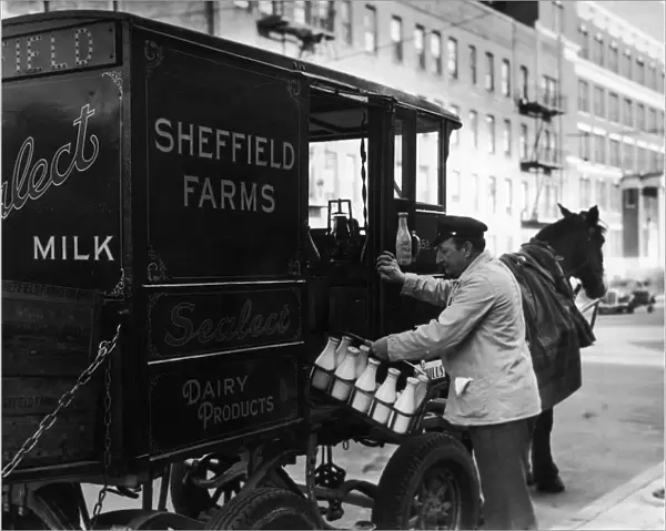 Horsedrawn Milk Wagon
