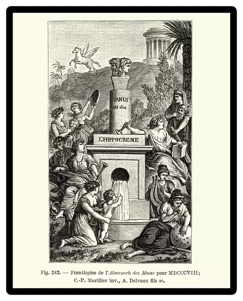 Frontispiece from The Almanach of the Muse, French, 19th Century
