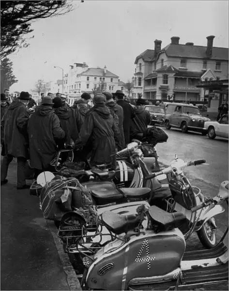 Mods. 31st March 1964: Mods at Clacton-on-Sea