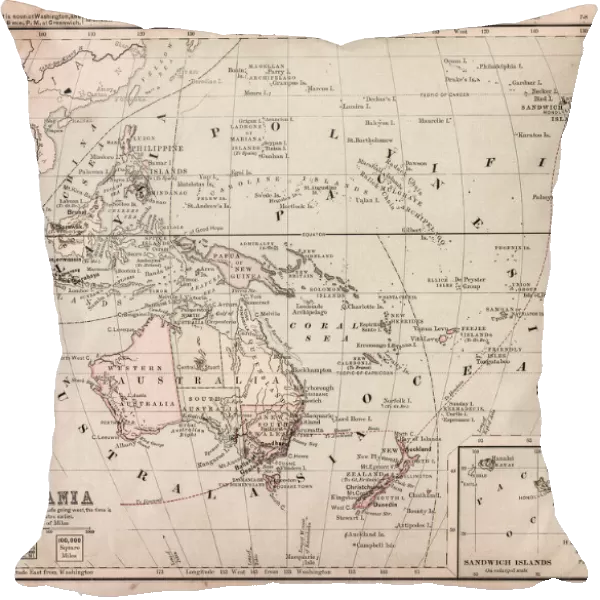 Map of Oceania 1881