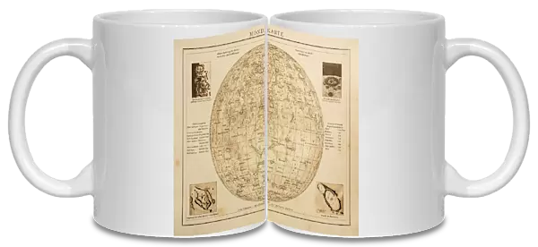 Lunar Map engraving 1896