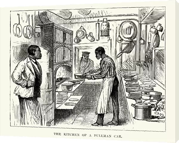 Kitchen of a Pullman Car, 19th Century