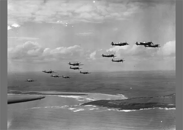 RAF Supermarine Spitfires on Air Patrol
