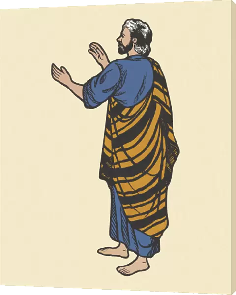 Man in Robes with Uplifted Arms