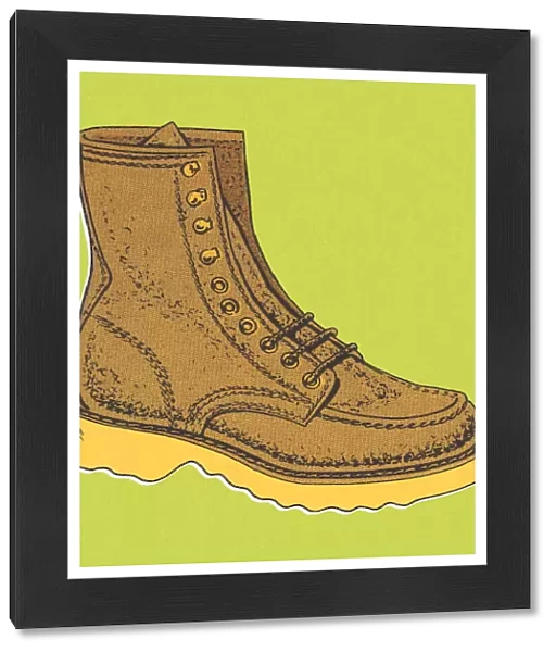 Boot on a Green Background
