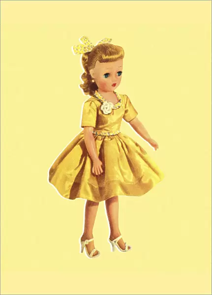 Doll Wearing Yellow Dress