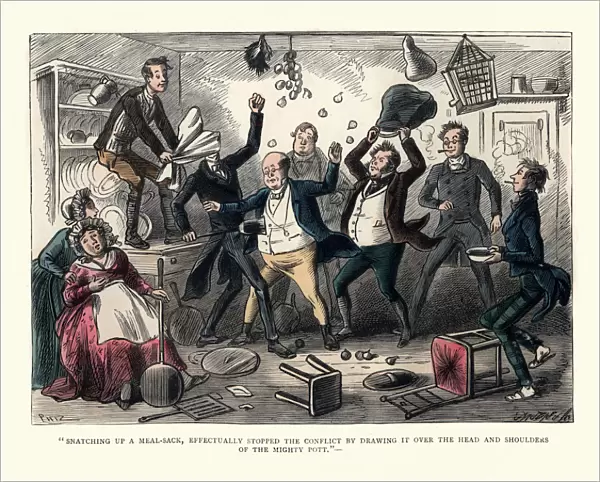 Dickens, Pickwick Papers, Snatching up a meal-sack