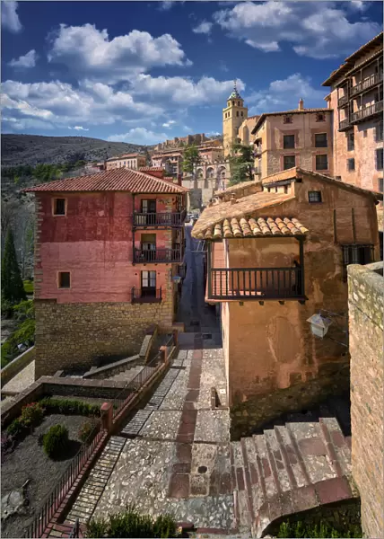 Albarracin street in the morning, Teruel, Spain