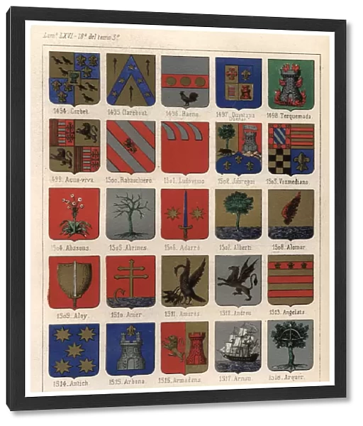 Heraldry, Coats of Arms of Spain, 19th Century