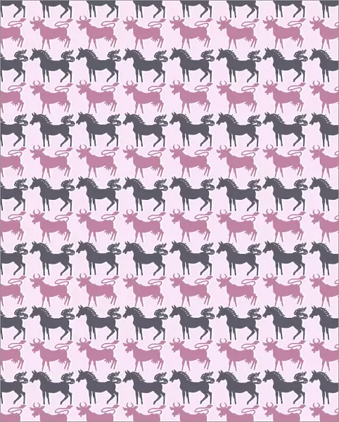Pattern of Horses and Cows
