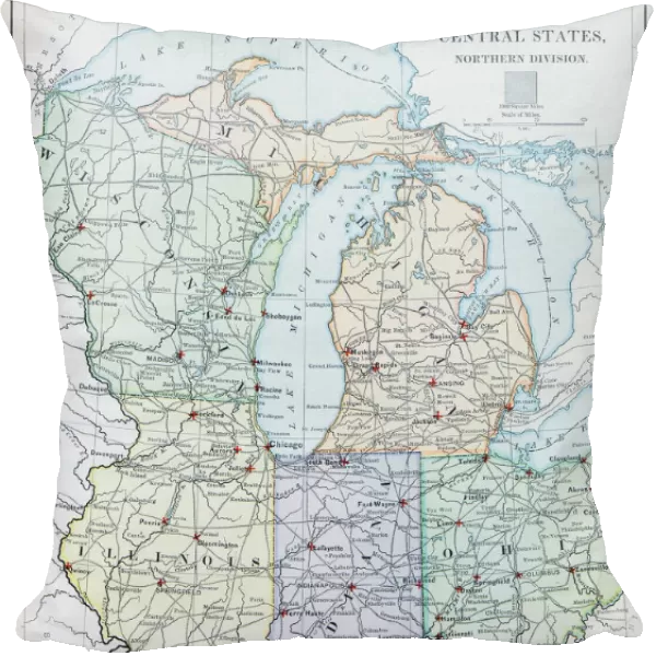 Antique map: USA - Central States