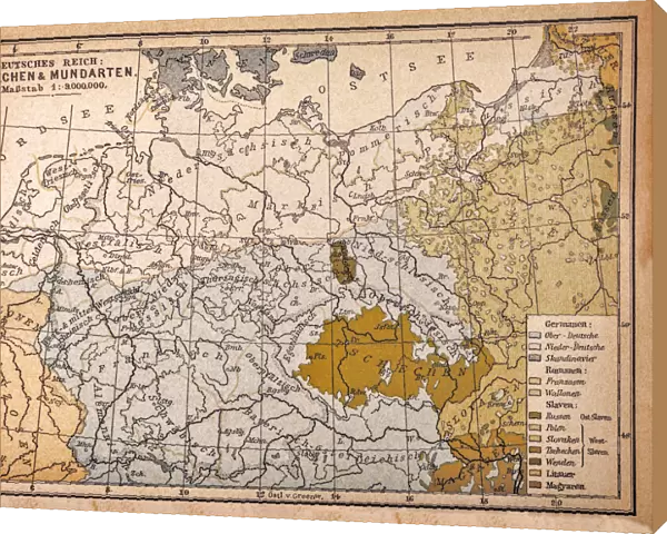 German Empire: Languages and dialects map