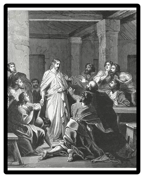 Jesus Appearance to the Disciples (John 20, 19-20), published 1886