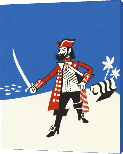 Pirate Holding a Sword