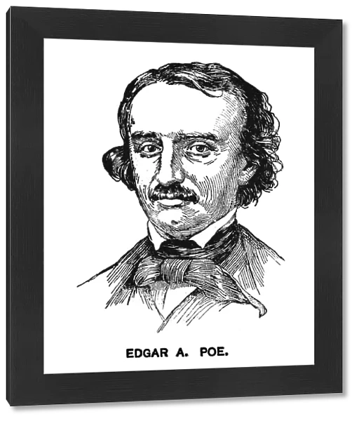 Portrait of Edgar Allan Poe, American writer, poet, editor, and literary critic
