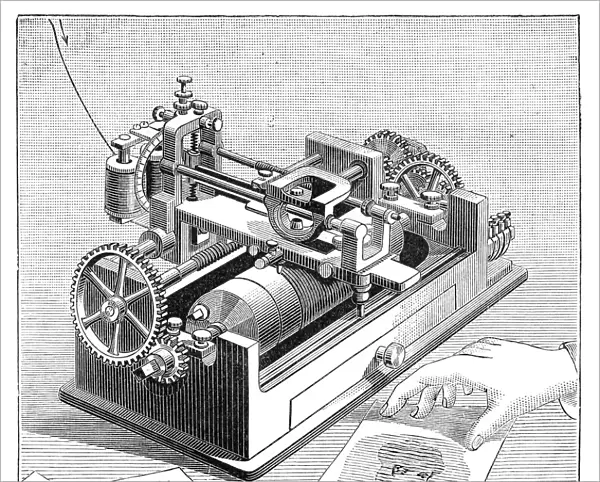 Amstutz Electro-Artograph receiver of an early fax machine from 1895