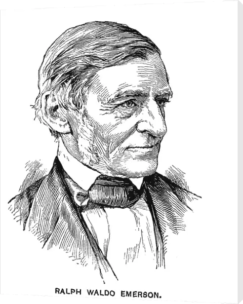 Portrait of Ralph Waldo Emerson, American essayist, lecturer, philosopher, and poet