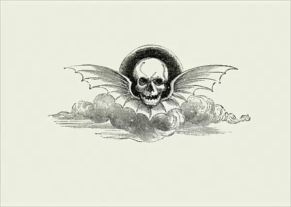 La Fontaines Fables - Winged Deaths Head