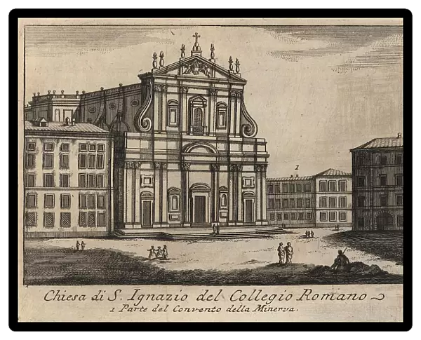 Chiesa di S. Ignazio del Collegio Romano, Rome, Italy, 1767, digital reproduction of an 18th century original, original date unknown