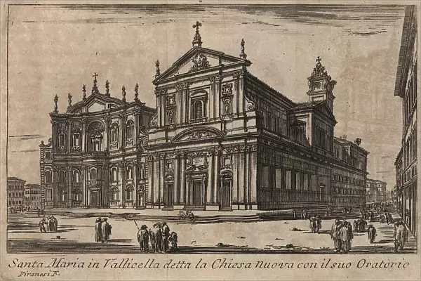 Santa Maria in Vallicella detta la Chiesa nuova con il sop Oratorie, 1767, Rome, Italy, digital reproduction of an 18th century original, original date not known