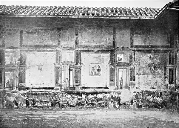 Historic photograph (ca 1880) of Pompeii, Aqua Augusta or Serino Aqueduct, Acquedotto Romano del Serino, Italy, Historic, digitally restored reproduction of a 19th century original, exact original date unknown
