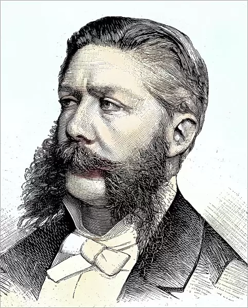 Jacobs, Minister of the Interior and Public Instruction in the Malon Government, Belgium, Historical, digitally restored reproduction from a 19th century original
