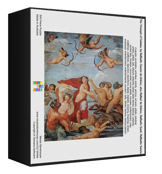 The Triumph of Galatea, by Raffaello Sanzio da Urbino, also Raffael da Urbino, Raffaello Santi, Raffaello Sanzio, Raphael, Italian painter, Italy, digitally restored reproduction of a work of art (public domain) from c. 1500