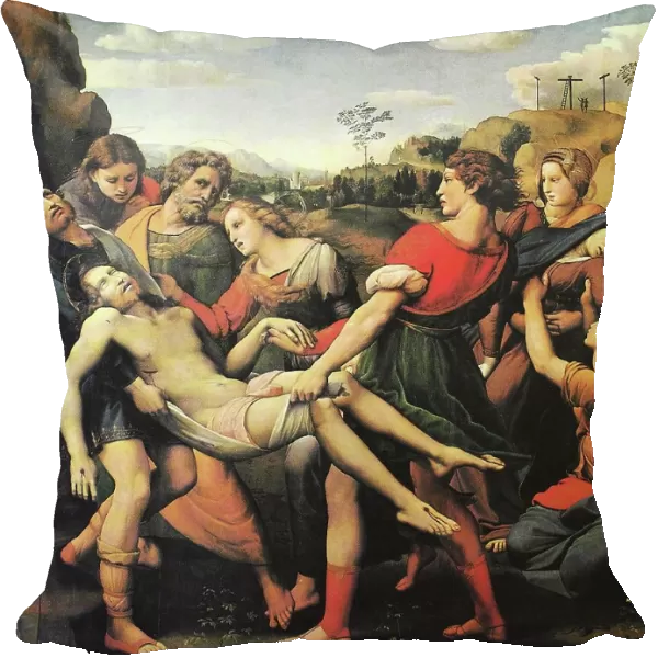Entombment of Christ, by Raffaello Sanzio da Urbino, also Raffael da Urbino, Raffaello Santi, Raffaello Sanzio, Raphael, Italian painter, Italy, digitally restored reproduction of a work of art (public domain) from c. 1500