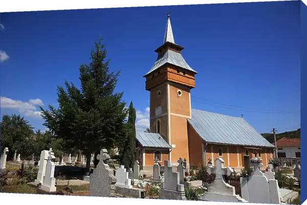 Church of Saint Nicola and cemetery of Geoagiu, Gergesdorf, in the county of Hunedoara, Transylvania, Romania