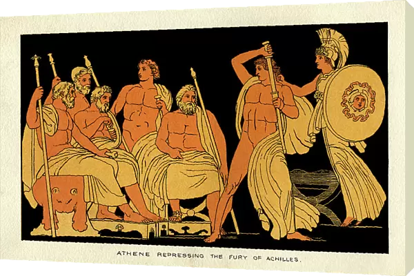 Athene repressing the fury of Achilles
