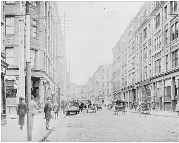 Antique photograph of Boston, Massachusetts, USA: South Street