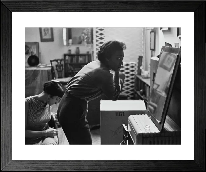Framed Print : Eartha Kitt at Chelsea Flat Print 1957 Framed Print : Eartha Kitt at Chelsea Flat Print 1957