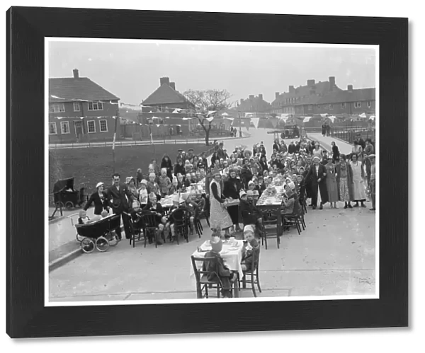 Coronation teas in Mottingham. 15 May 1937
