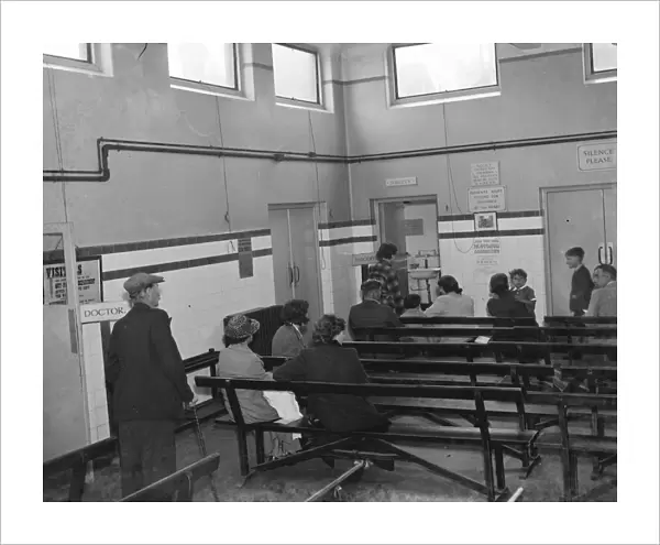 Gravesend hospital series. The waiting room in the out patient department