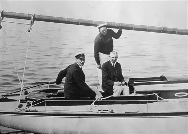 The King of Denmark in his yacht 23 April 1923