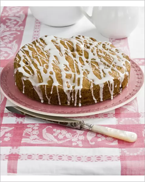 Gooseberry cake with drizzled water icing. credit: Marie-Louise Avery  /  thePictureKitchen