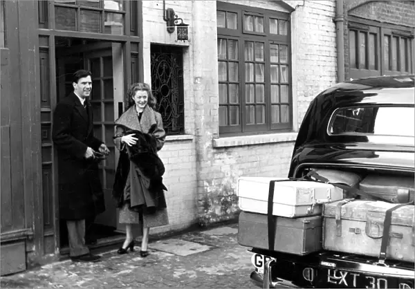 Moira Shearer and her husband, Ludovic Kennedy, looking at their house for the last time