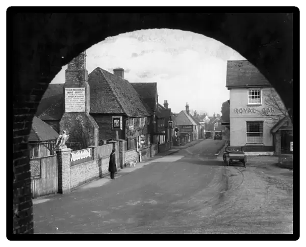 The old world village of Pevensey in Sussex. On the left is the historical 16th century Mint House