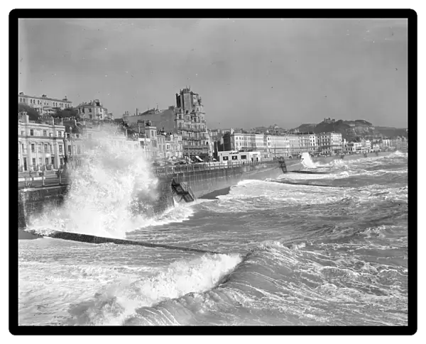 Rough seas at Hastings. 1 February 1938