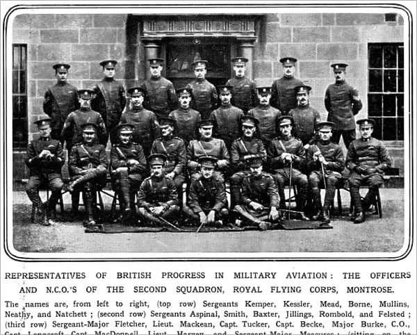 Representatives of British progress in military aviation : The officers and NCO