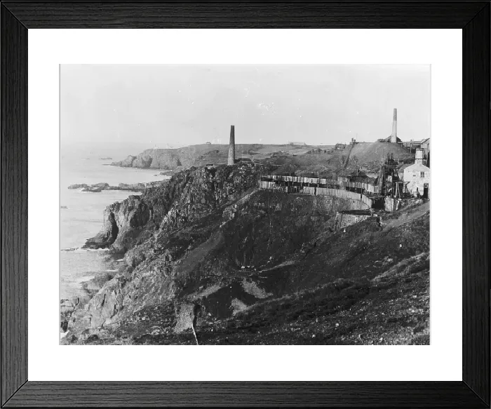 Framed Print : Levant Mine Print, Early 1900s General View Framed Print : Levant Mine Print, Early 1900s General View