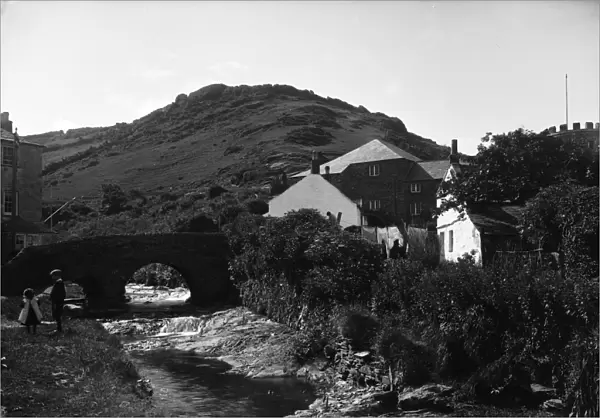 Bridge by mill, Boscastle, Cornwall. 1905